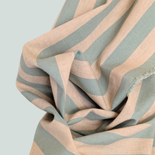 Load image into Gallery viewer, Ecru/Sea Foam Cotton/Linen Stripe