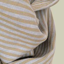 Load image into Gallery viewer, Pale Blue/Pistachio Stripe Washed Linen