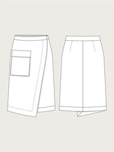 Load image into Gallery viewer, Asymmetric Midi Skirt