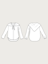 Load image into Gallery viewer, Scarf Collar Shirt