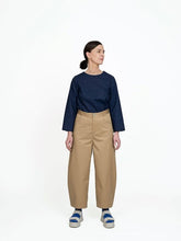 Load image into Gallery viewer, The Assembly Line Sewing Pattern, Model wearing Barrel Leg Trousers