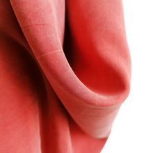 Load image into Gallery viewer, Red orange cupro fabric