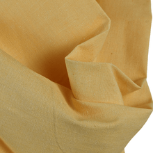 Load image into Gallery viewer, Yellow organic cotton crossweave fabric draped view