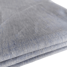 Load image into Gallery viewer, Blue organic cotton crossweave fabric folded view