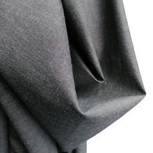 Load image into Gallery viewer, Black organic cotton crossweave fabric draped view
