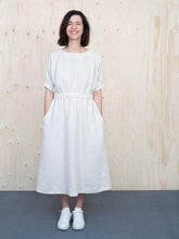 Load image into Gallery viewer, The Assembly Line Sewing Pattern. Model Wearing The Cuff Dress