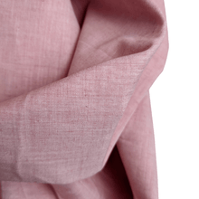 Load image into Gallery viewer, Pink organic cotton crossweave fabric draped view