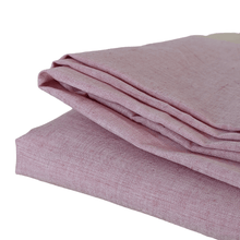 Load image into Gallery viewer, Pink organic cotton crossweave fabric folded view