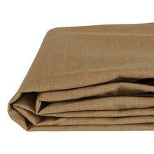 Load image into Gallery viewer, Gold organic cotton crossweave fabric folded view