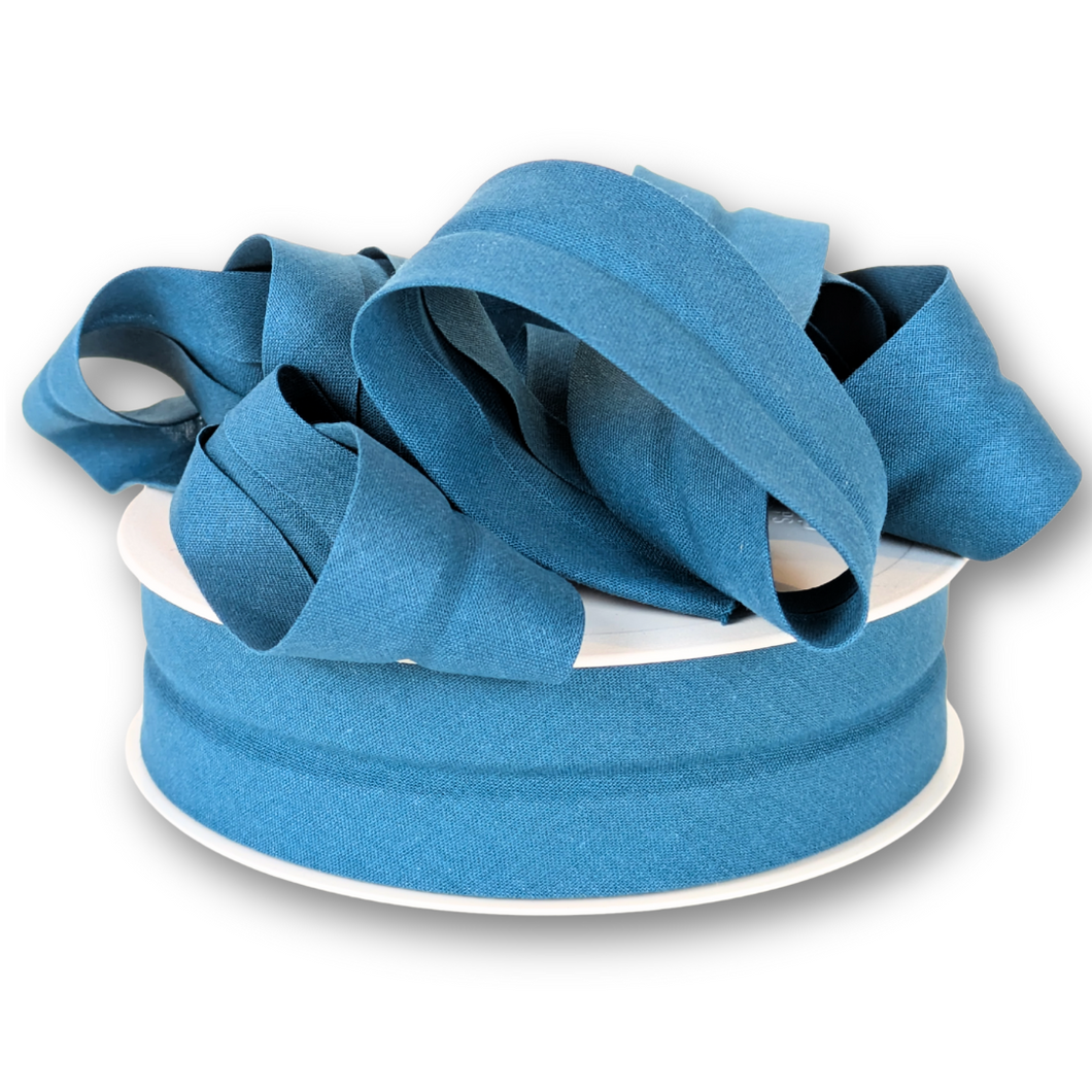 30mm Open/15mm Fold Bias Binding Col. 141 Peacock