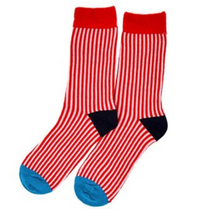 Load image into Gallery viewer, Pink/Red Merino Socks UK4-7
