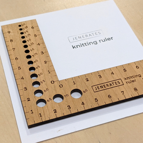 Metric Jenerates knitting ruler