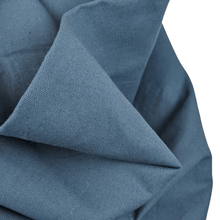 Load image into Gallery viewer, Lightweight cotton canvas fabric draped view blue colour
