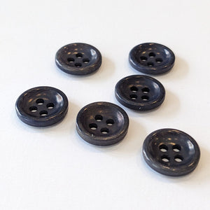 12mm charcoal purple corozo button