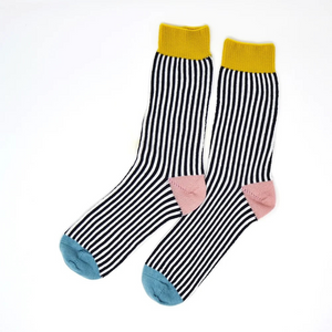 Navy/White Merino Socks UK4-7