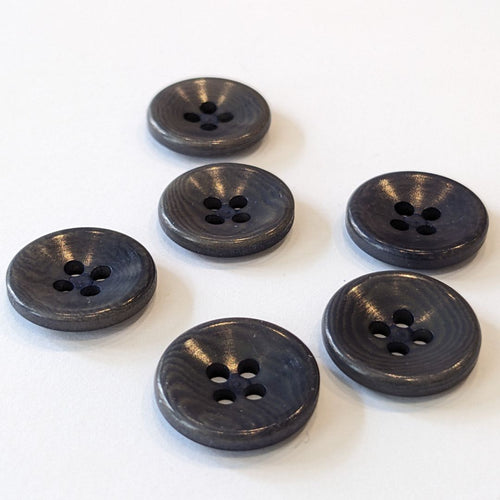 15mm purple charcoal corozo button