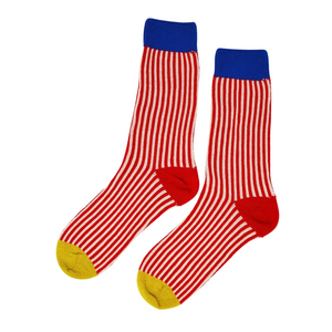 Red/Cream Merino Socks UK4-7