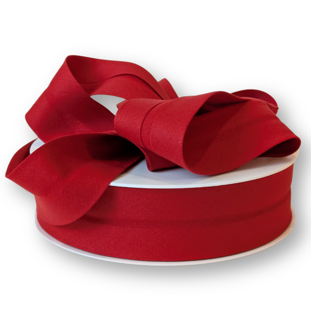 30mm Open/15mm Fold Bias Binding Col. 28 Red