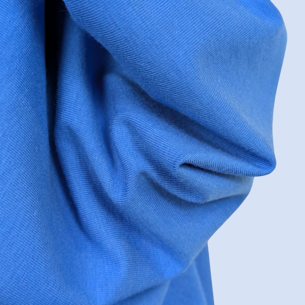Azure Blue Organic Cotton & Bamboo Jersey
