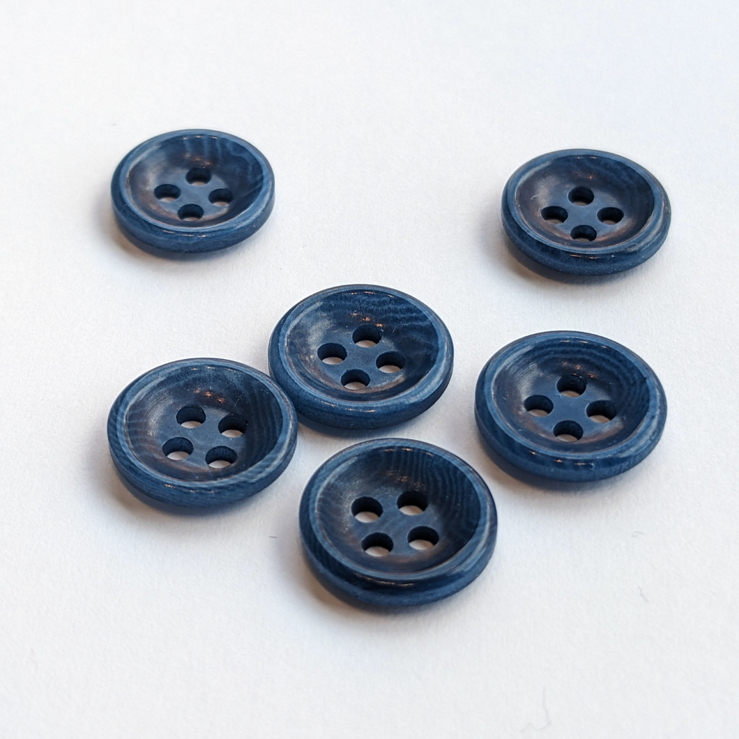 12mm blue corozo button