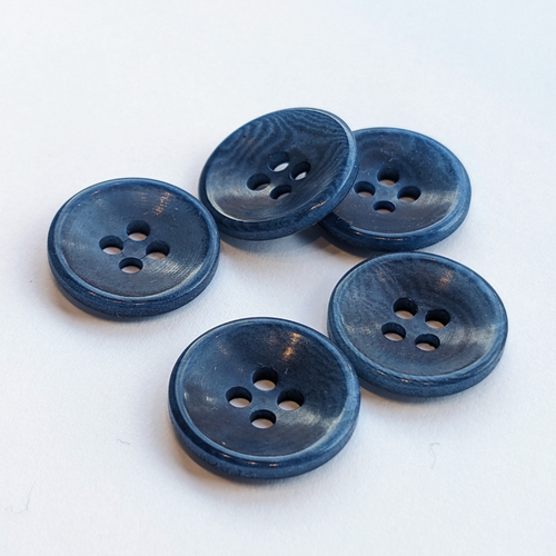 15mm blue corozo button