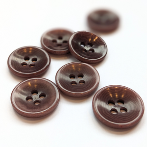 15mm brown corozo button