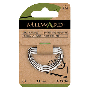 D-Rings 32mm Nickel