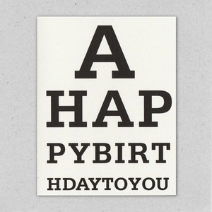 Eye Test Happy Birthday Mini Card