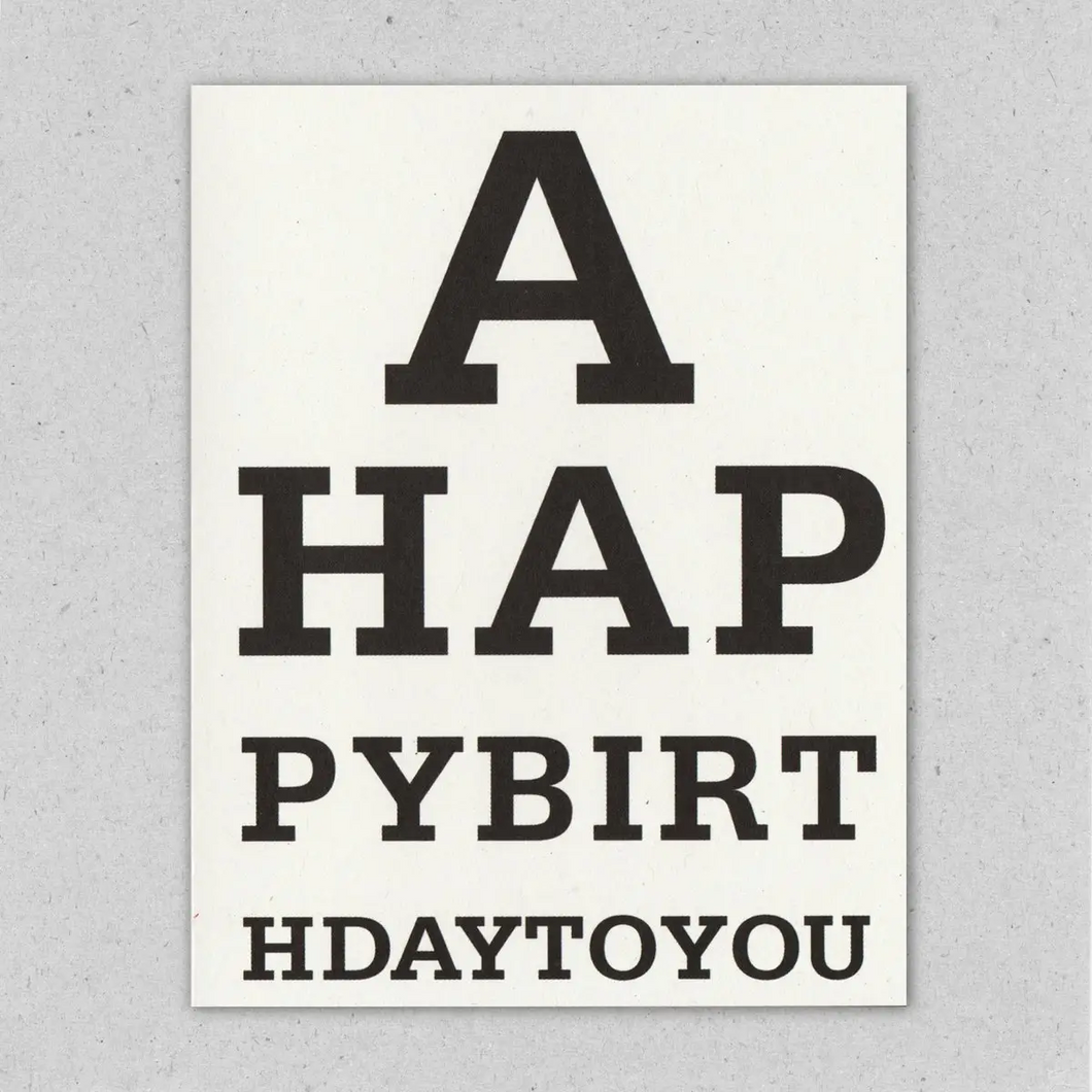 Eye Test Happy Birthday Mini Card