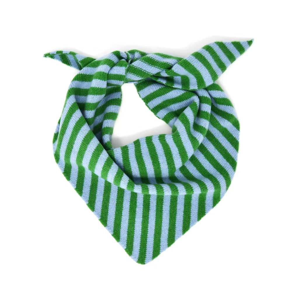 Green/Blue Lambswool Neckerchief