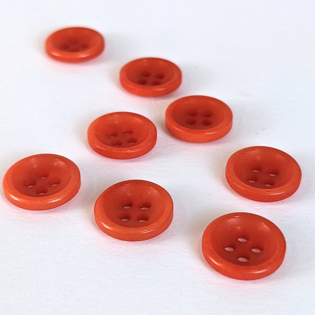 Orange 12mm Corozo Button