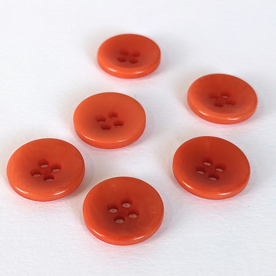 15mm Orange Corozo Button