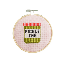 Load image into Gallery viewer, Pickle Jar Cross Stitch Kit
