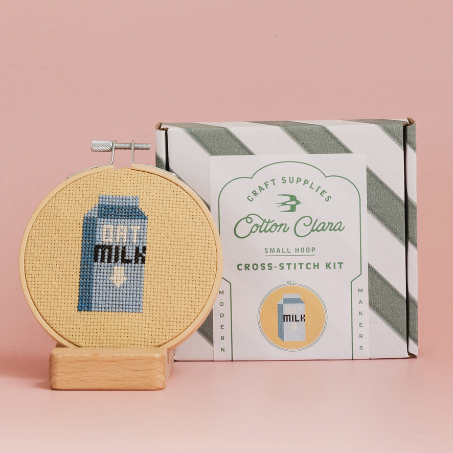 Oat Milk Cross Stitch Kit
