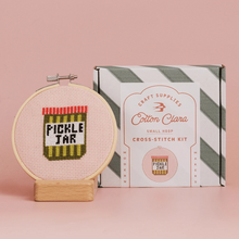 Load image into Gallery viewer, Pickle Jar Cross Stitch Kit
