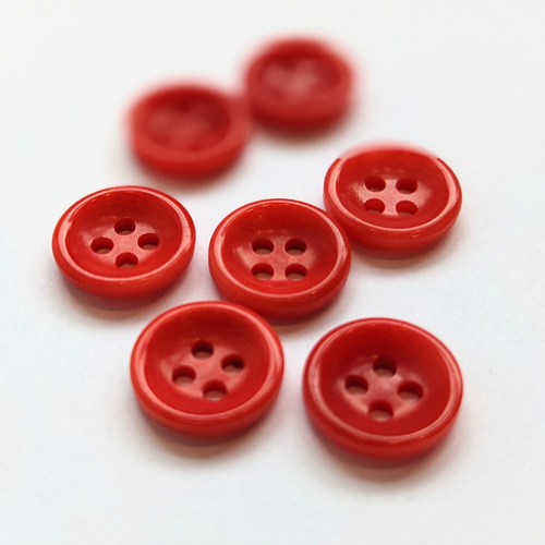 12mm red corozo button