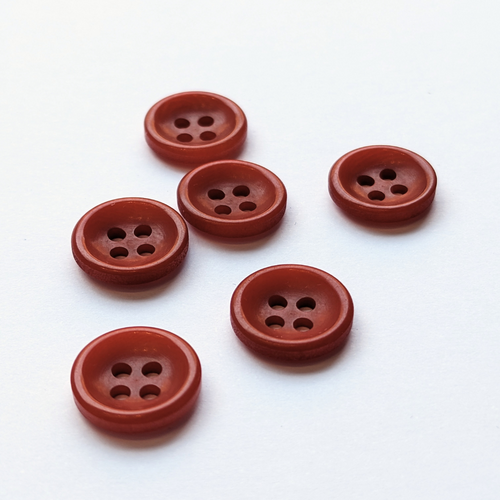 12mm red corozo button