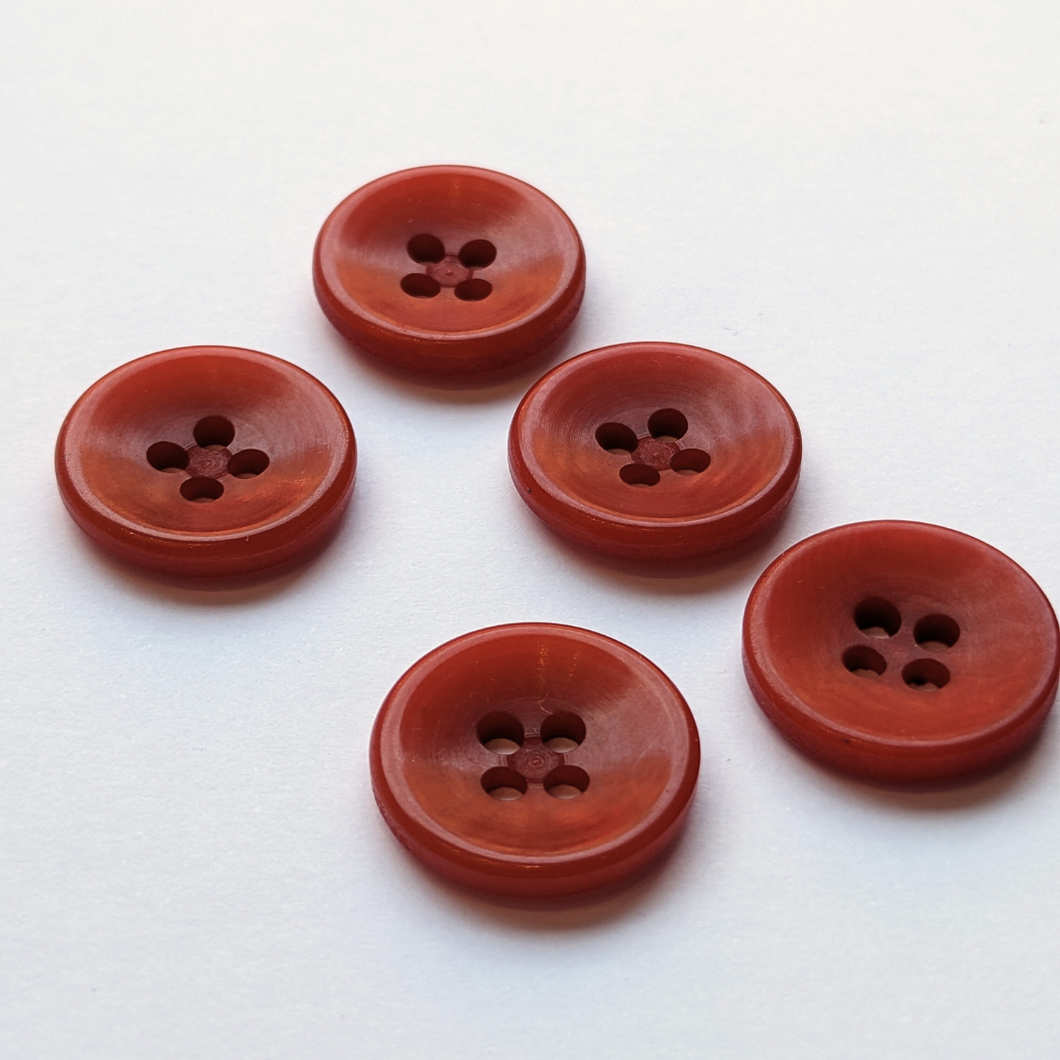 15mm Red Corozo Button