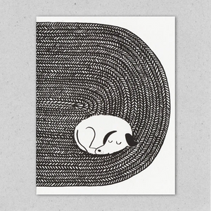 Dog Tired Mini Card