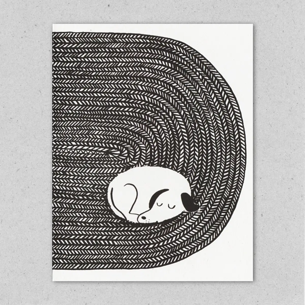 Dog Tired Mini Card