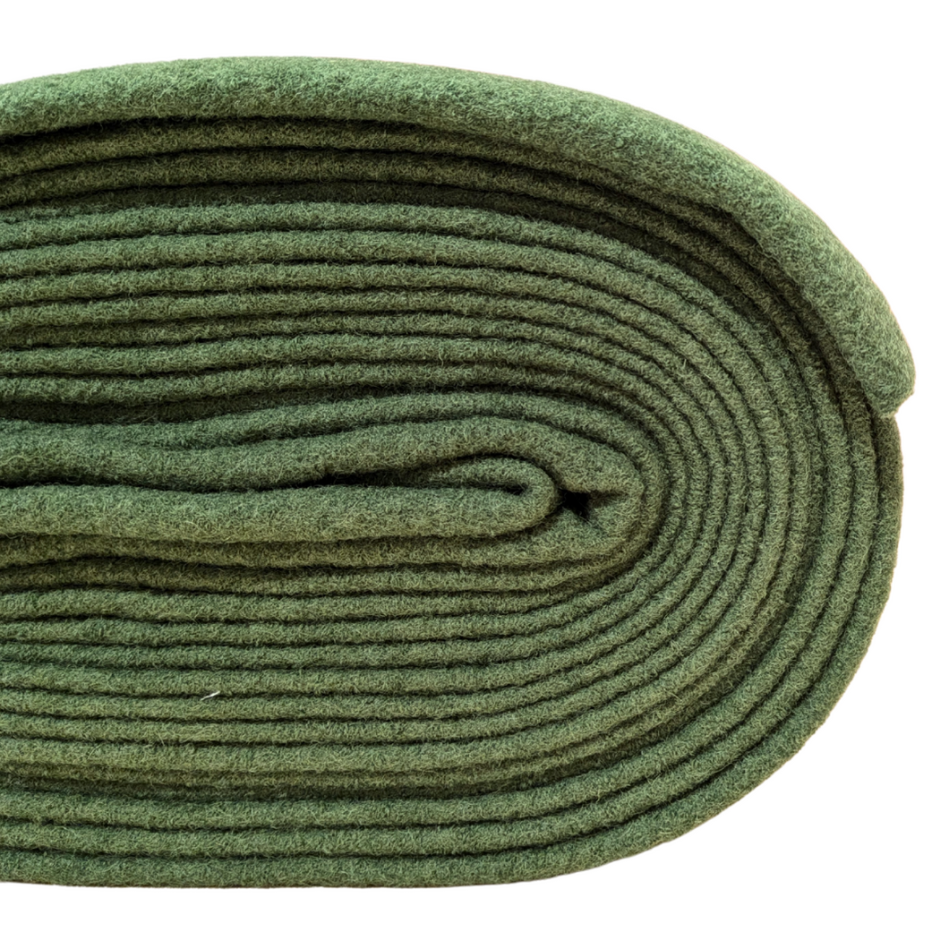 Avocado Green Boiled Wool