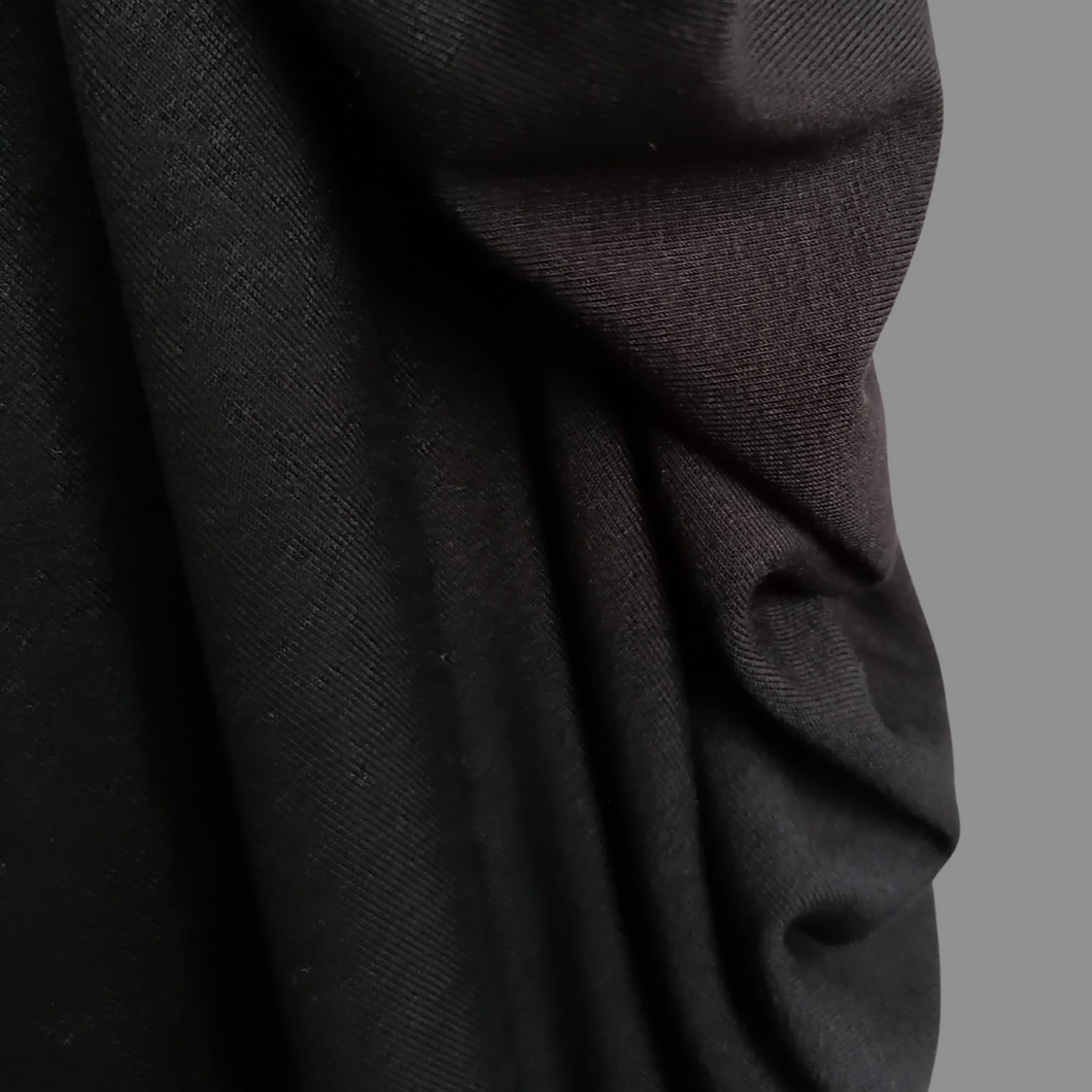 Black Organic Cotton & Bamboo Jersey
