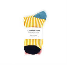 Load image into Gallery viewer, Yellow/White Merino Socks UK4-7
