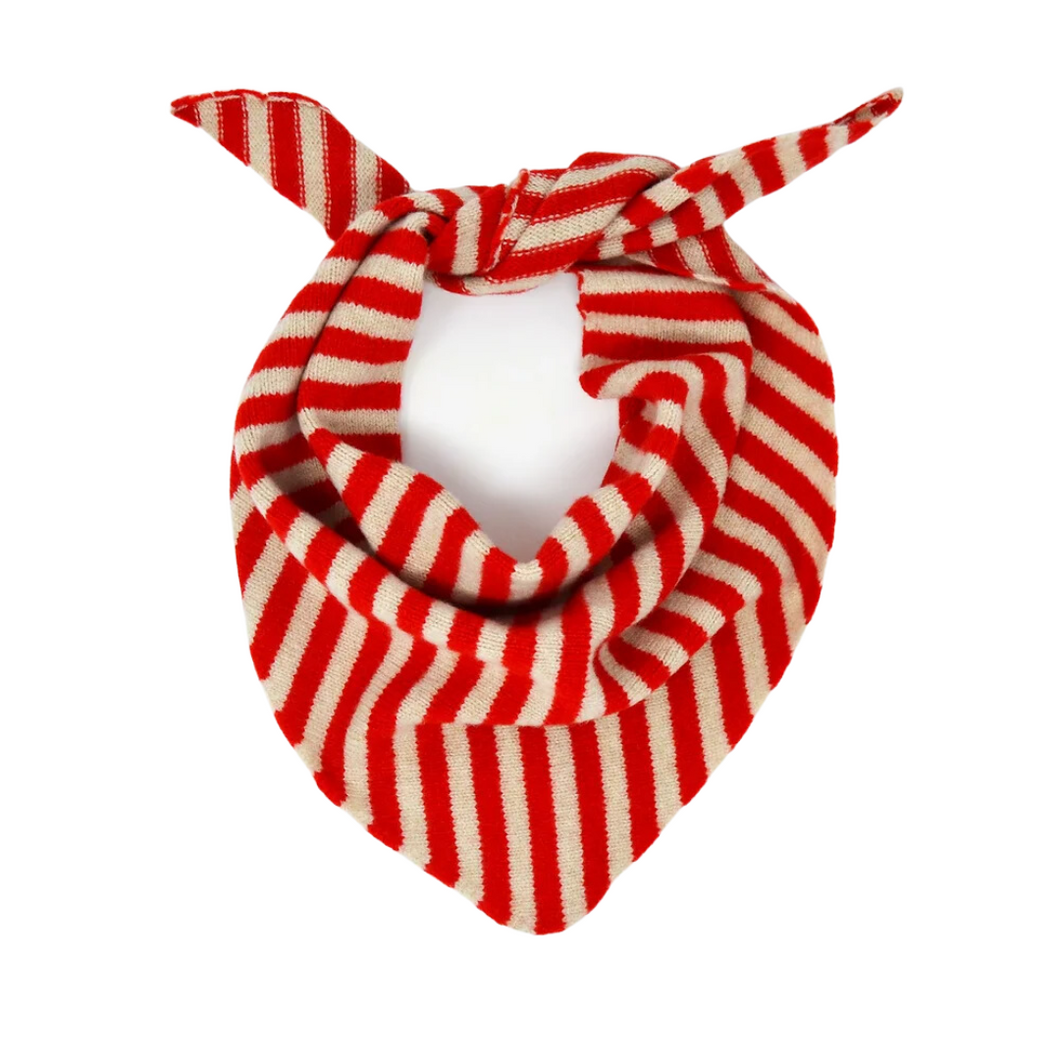 Red/Oatmeal Lambswool Neckerchief