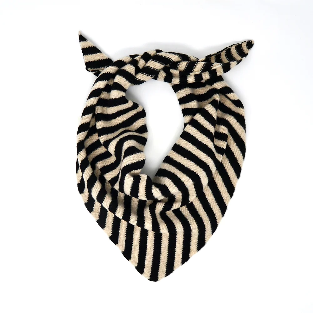 Black/Oatmeal Lambswool Neckerchief