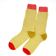 Load image into Gallery viewer, Lime/White Merino Socks UK4-7
