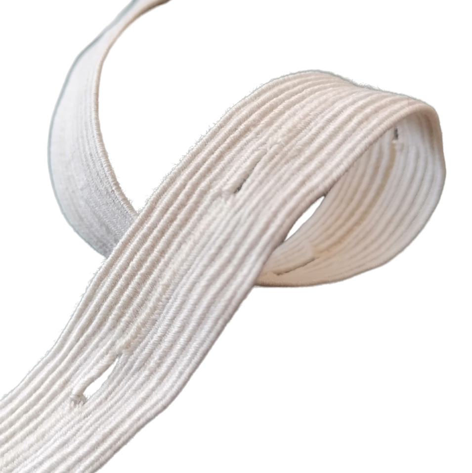 18mm buttonhole organic cotton elastic tape