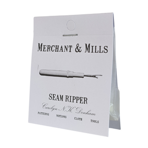 Merchant and Mills seam ripper packed in branded paper envelope 