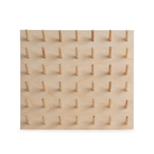 Load image into Gallery viewer, Small birch ply peg board for thread storage. Made by Laura ter Kuile for Bawn Textiles. 
